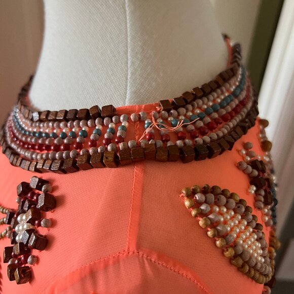 Vintage MATTHEW WILLIAMSON Beaded Dress Spring 2007 Runway Sz 10 - Picture 11 of 16